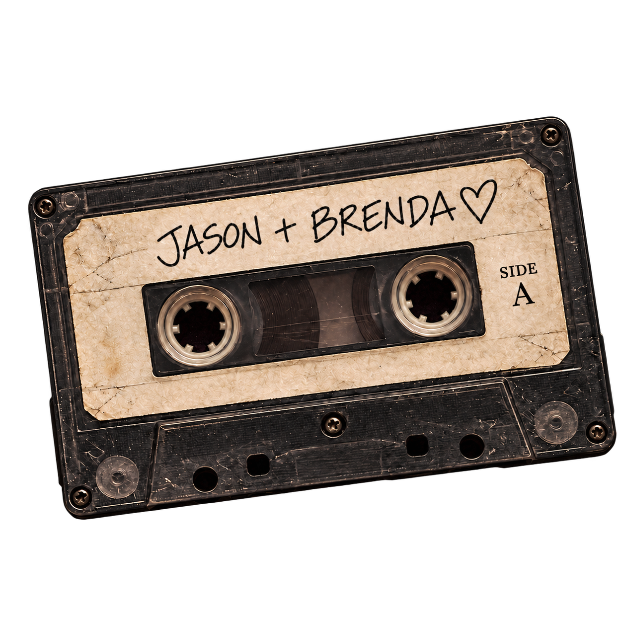 Fita SIDE A: JASON + BRENDA, com um coração